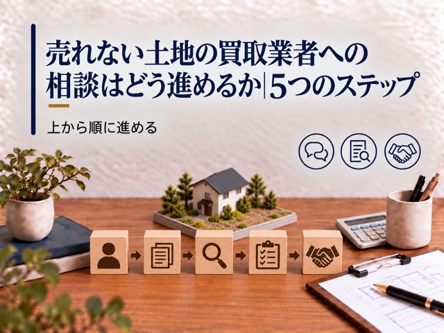 売れない土地の買取業者への相談はどう進めるか|5つのステップ