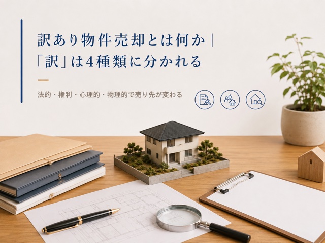 訳あり物件売却とは何か|「訳」は4種類に分かれる