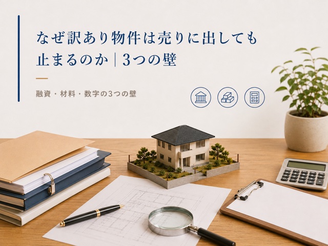 なぜ訳あり物件は売りに出しても止まるのか|3つの壁
