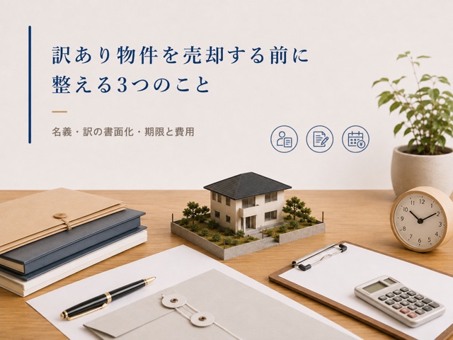 訳あり物件を売却する前に整える3つのこと