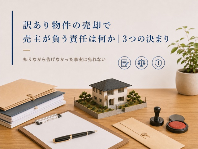 訳あり物件の売却で売主が負う責任は何か|3つの決まり