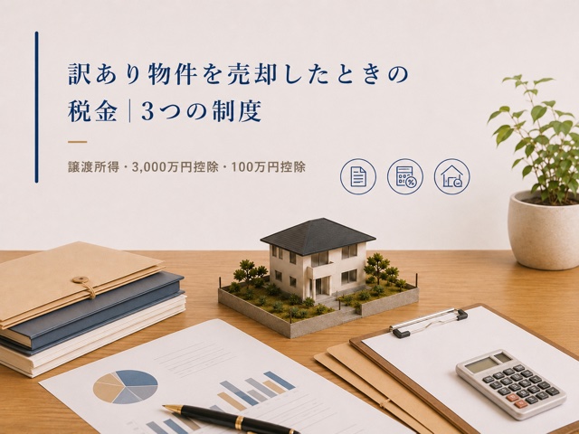 訳あり物件を売却したときの税金|3つの制度