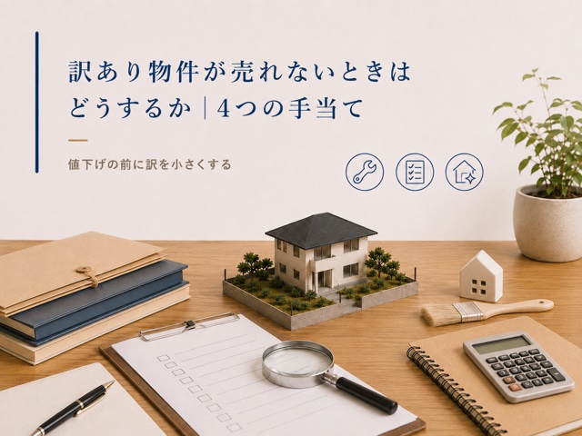 訳あり物件が売れないときはどうするか|4つの手当て