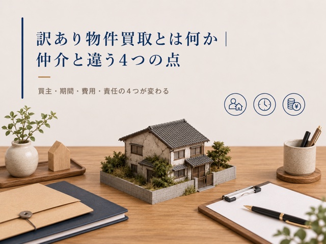 訳あり物件買取とは何か|仲介と違う4つの点
