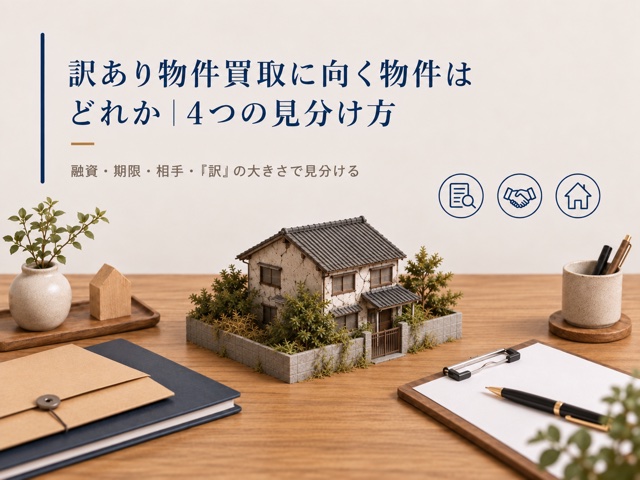 訳あり物件買取に向く物件はどれか|4つの見分け方