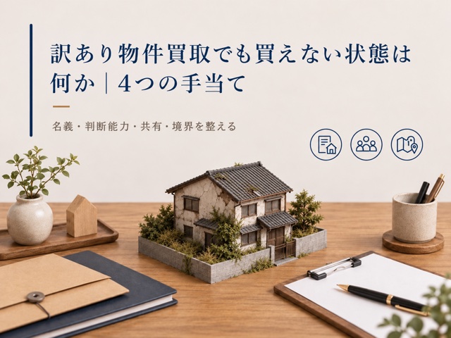 訳あり物件買取でも買えない状態は何か|4つの手当て