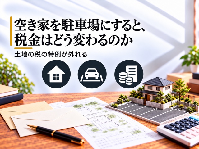 空き家を駐車場にすると、税金はどう変わるのか