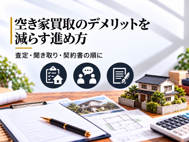 空き家買取のデメリットを減らす進め方