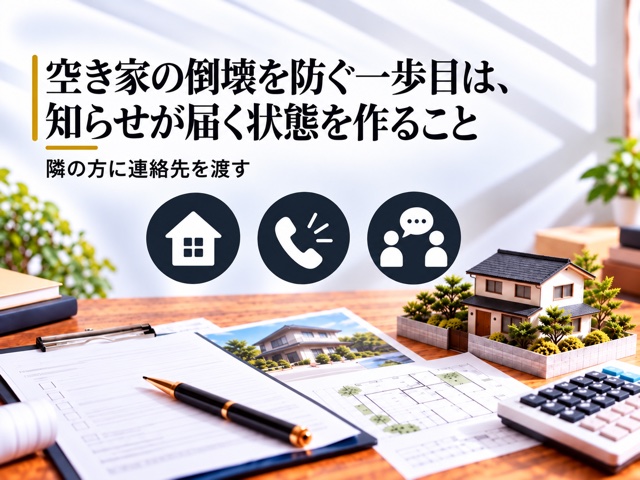 空き家の倒壊を防ぐ一歩目は、知らせが届く状態を作ること