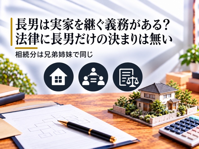 長男は実家を継ぐ義務がある?法律に長男だけの決まりは無い