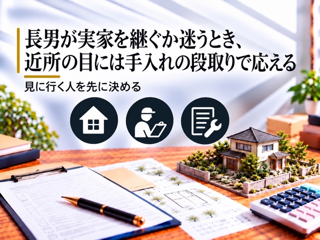 長男が実家を継ぐか迷うとき、近所の目には手入れの段取りで応える