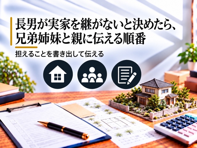 長男が実家を継がないと決めたら、兄弟姉妹と親に伝える順番