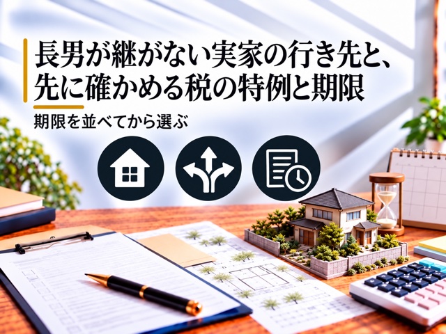 長男が継がない実家の行き先と、先に確かめる税の特例と期限