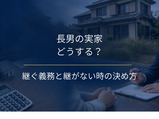 長男は実家をどうする?継ぐ義務の有無と、継がないときの決め方