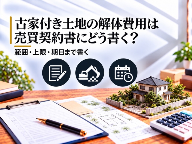 古家付き土地の解体費用は売買契約書にどう書く？