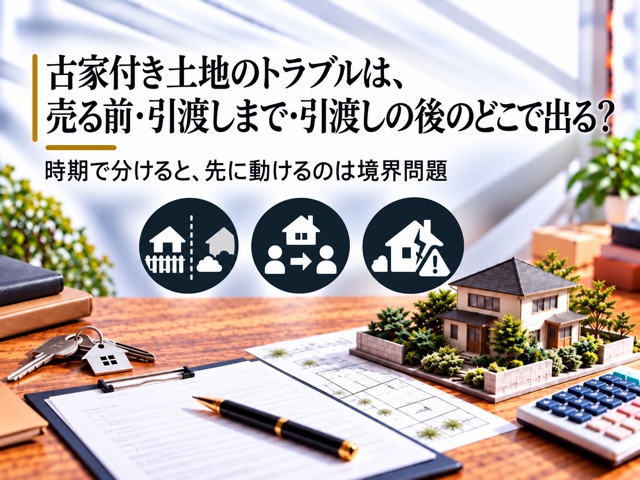 古家付き土地のトラブルは、売る前・引渡しまで・引渡しの後のどこで出る？