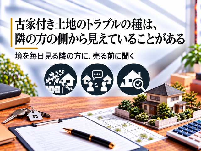 古家付き土地のトラブルの種は、隣の方の側から見えていることがある