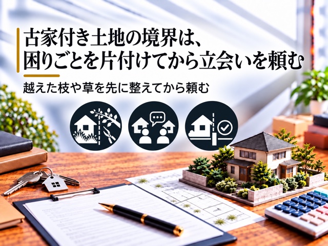 古家付き土地の境界は、困りごとを片付けてから立会いを頼む