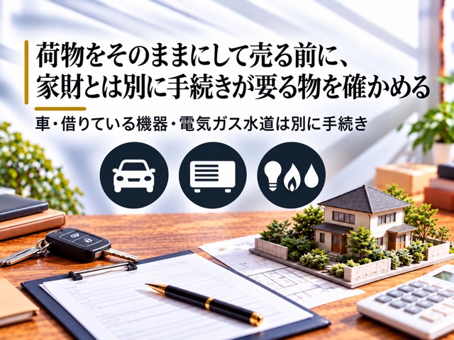 荷物をそのままにして売る前に、家財とは別に手続きが要る物を確かめる