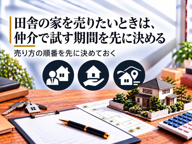 田舎の家を売りたいときは、仲介で試す期間を先に決める