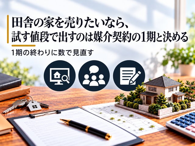 田舎の家を売りたいなら、試す値段で出すのは媒介契約の1期と決める