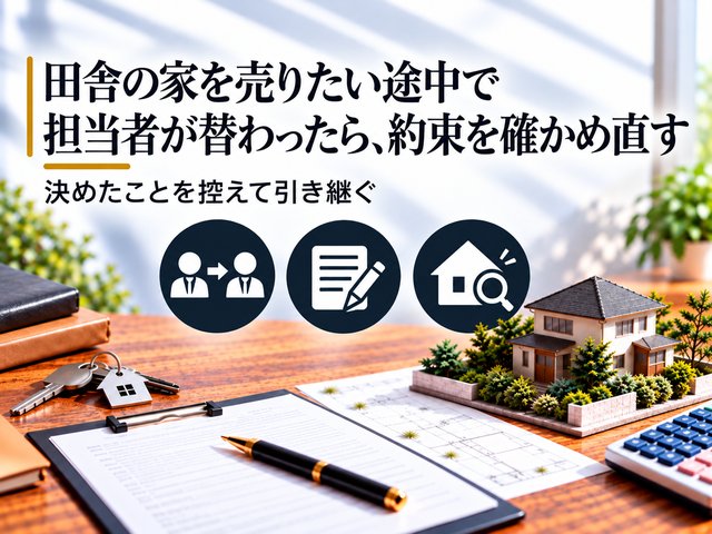 田舎の家を売りたい途中で担当者が替わったら、約束を確かめ直す