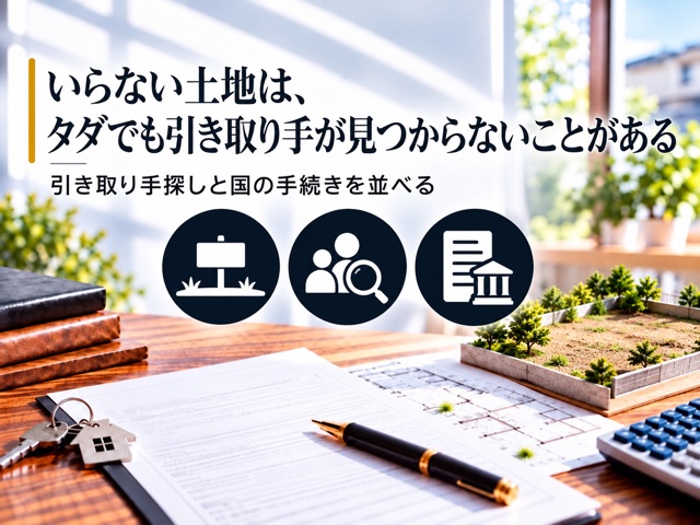 いらない土地は、タダでも引き取り手が見つからないことがある