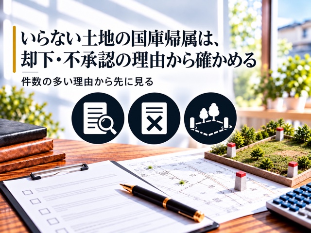 いらない土地の国庫帰属は、却下・不承認の理由から確かめる