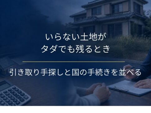 いらない土地がタダでも残るときの手放し方