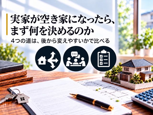 実家が空き家になったら、まず何を決めるのか