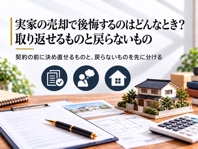 実家の売却で後悔するのはどんなとき？取り返せるものと戻らないもの