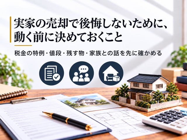 実家の売却で後悔しないために、動く前に決めておくこと