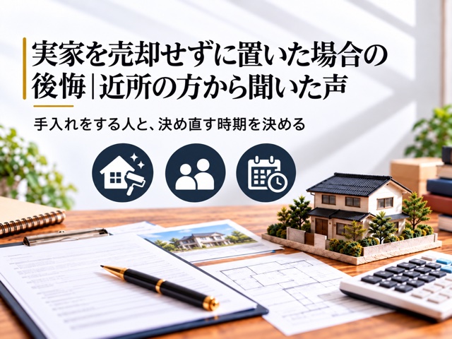 実家を売却せずに置いた場合の後悔｜近所の方から聞いた声