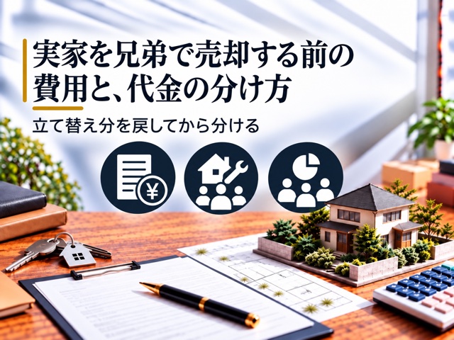 実家を兄弟で売却する前の費用と、代金の分け方