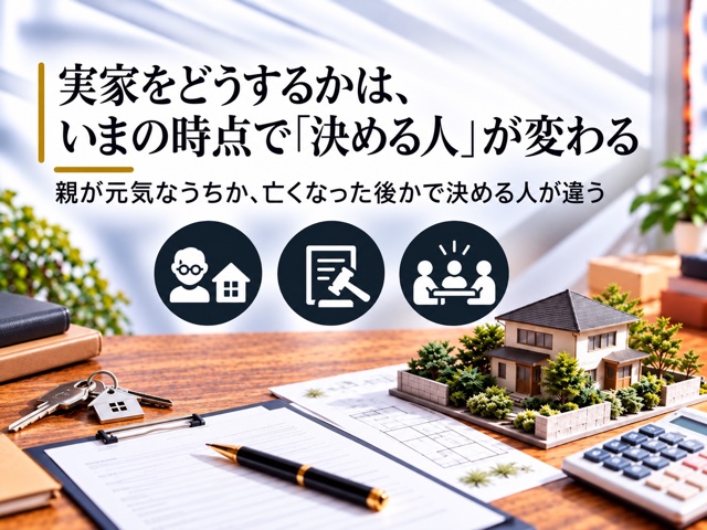 実家をどうするかは、いまの時点で「決める人」が変わる