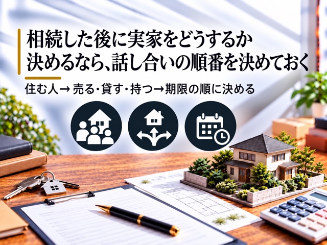相続した後に実家をどうするか決めるなら、話し合いの順番を決めておく