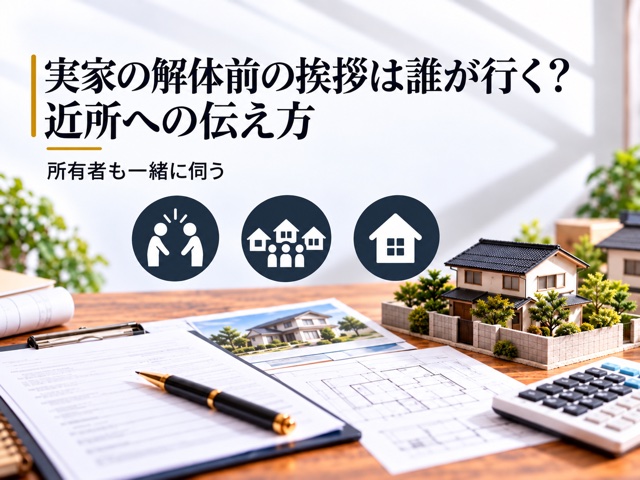 実家の解体前の挨拶は誰が行く？近所への伝え方