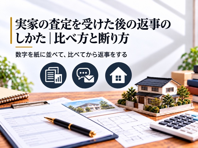 実家の査定を受けた後の返事のしかた｜比べ方と断り方
