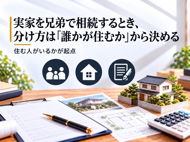 実家を兄弟で相続するとき、分け方は「誰かが住むか」から決める