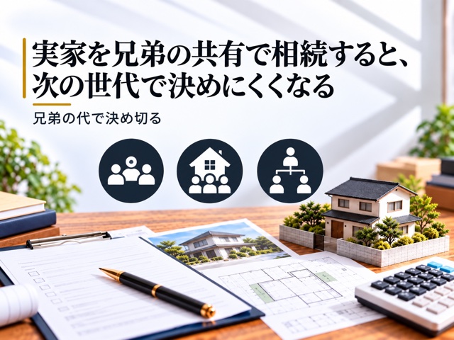 実家を兄弟の共有で相続すると、次の世代で決めにくくなる