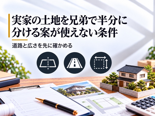 実家の土地を兄弟で半分に分ける案が使えない条件