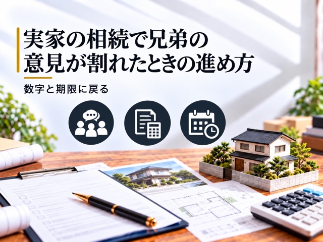 実家の相続で兄弟の意見が割れたときの進め方