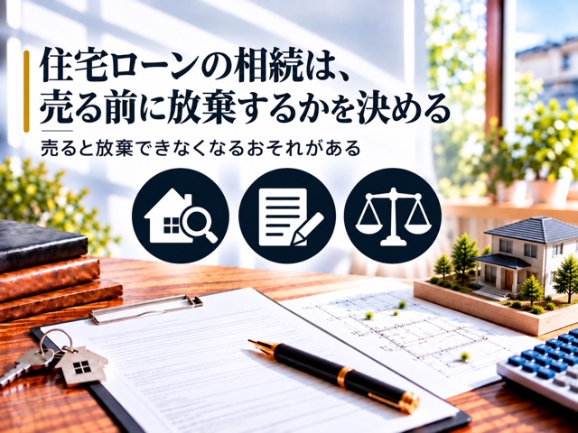 住宅ローンの相続は、売る前に放棄するかを決める