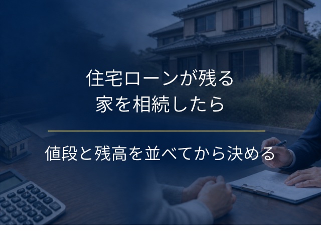 住宅ローンの相続は、売る前に値段と残高を並べる