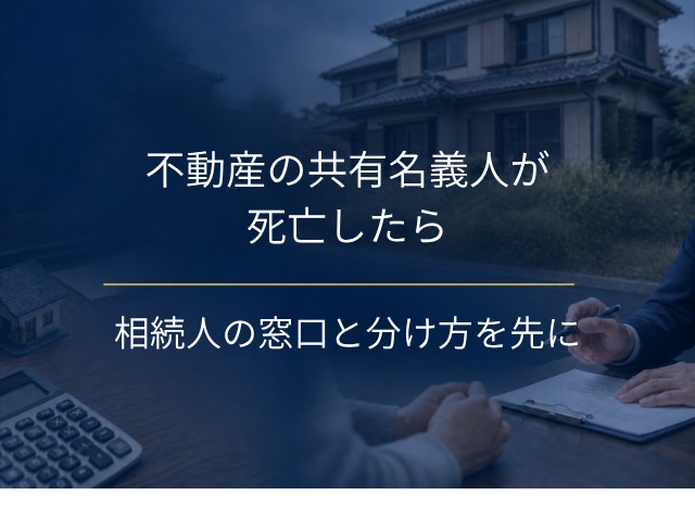 不動産の共有名義人が死亡したら先にすること