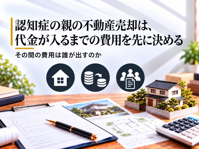 認知症の親の不動産売却は、代金が入るまでの費用を先に決める