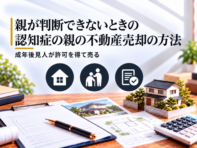 親が判断できないときの認知症の親の不動産売却の方法
