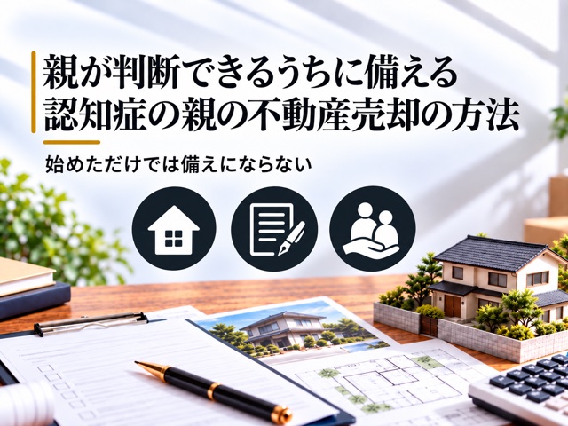 親が判断できるうちに備える認知症の親の不動産売却の方法
