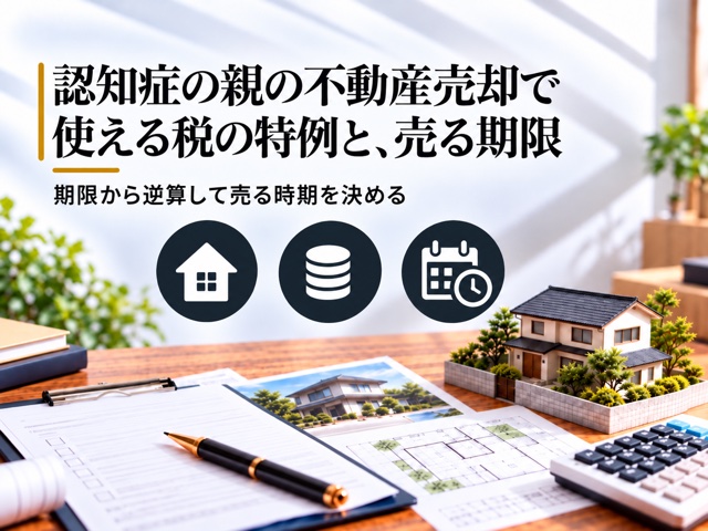 認知症の親の不動産売却で使える税の特例と、売る期限