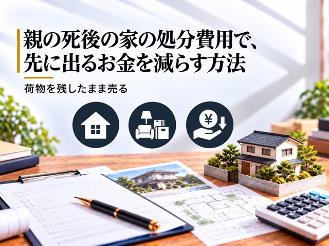 親の死後の家の処分費用で、先に出るお金を減らす方法
